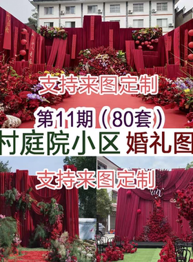 2025农村庭院小区户外中西式高清婚礼图片案例婚庆布置谈单宣传图