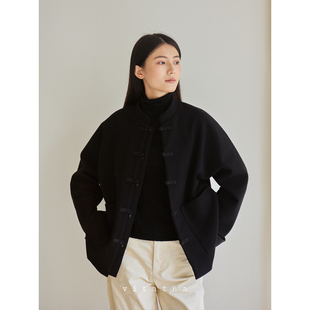 VItatha番塔塔 守拙 英国Moon传承系列羊毛呢新中式盘扣上衣外套