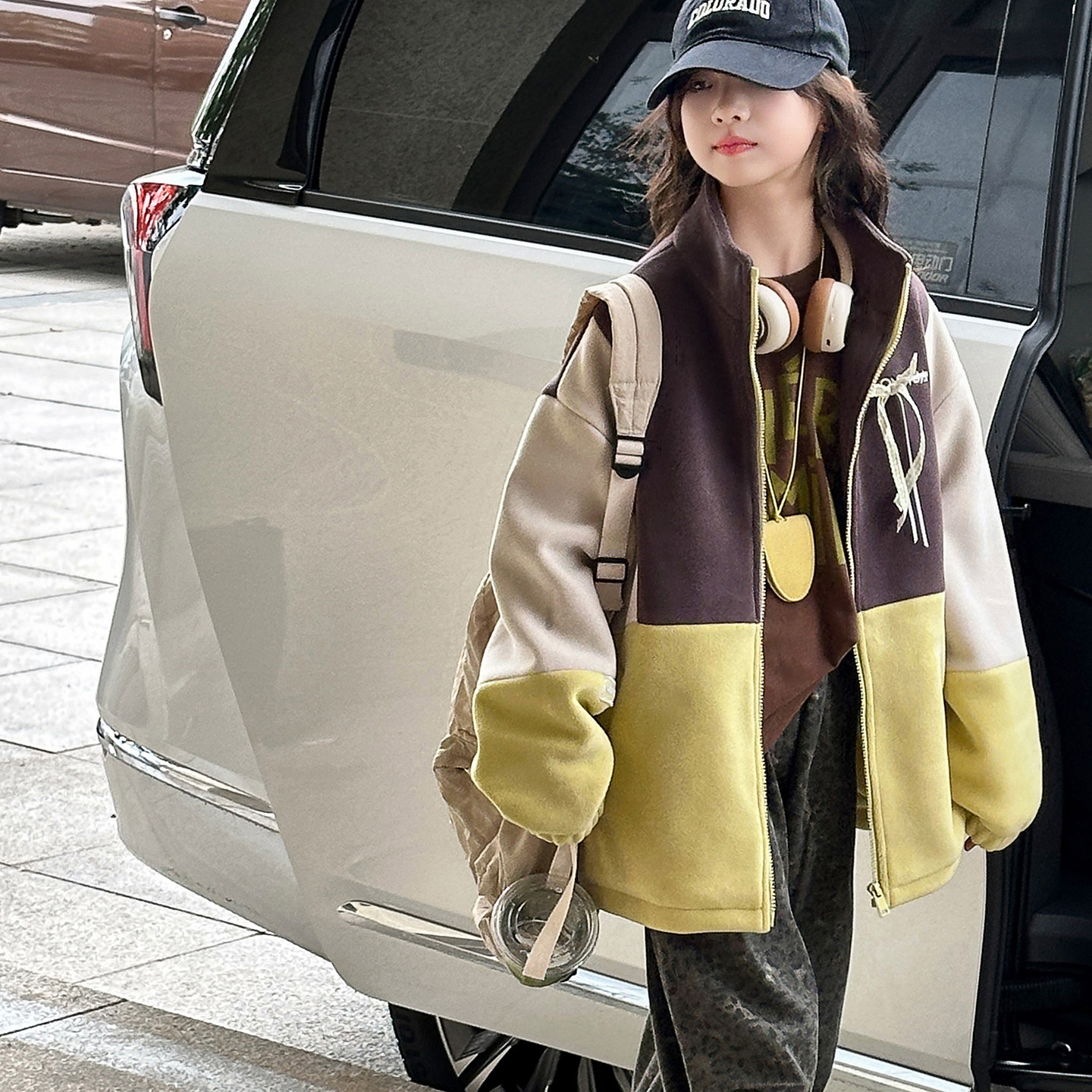 女童秋冬加厚外套2025新款中大童宽松立领休闲奥粒绒夹克开衫洋气,童装/婴儿装/亲子装,普通外套,淘宝优惠券,粉丝福利购,淘宝优惠卷