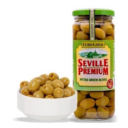 SPANISH PITTED GREEN OLIVES 西班牙青橄榄罐头235g 包邮