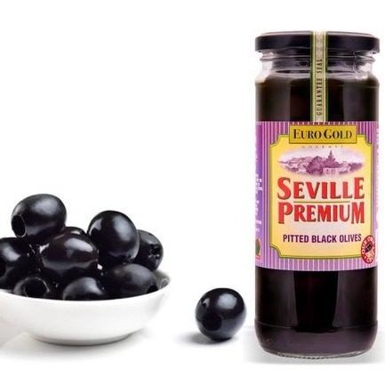 SPANISH PITTED BLACK OLIVES 西班牙黑橄榄罐头 365g 包邮