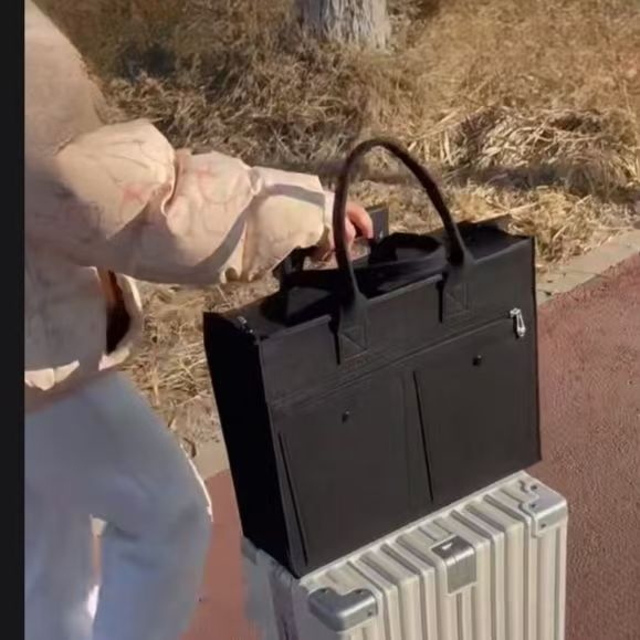 毛毡手提袋带拉链手提包礼品袋