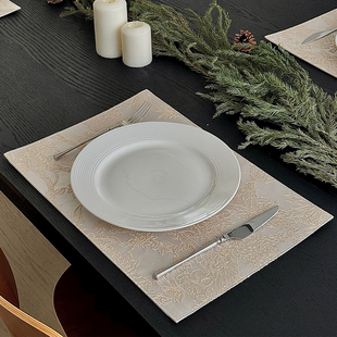 【图勒】法式餐垫高级感氛围感立体提花布艺餐桌碗盘垫布定制