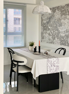 【黎凡特】法式桌旗轻奢高端高级感复古防水定制茶几长条布