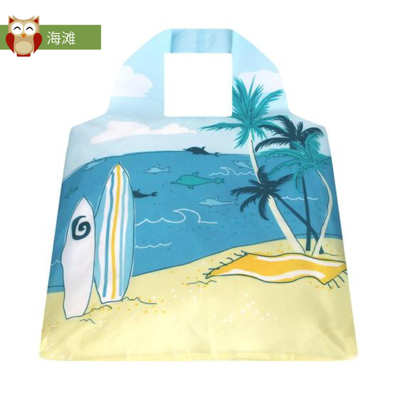 大容量防水购物袋折叠环保袋春卷包单肩手提收纳袋便携简约旅行袋