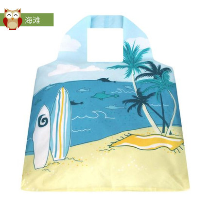 大容量防水购物袋折叠环保袋春卷包单肩手提收纳袋便携简约旅行袋