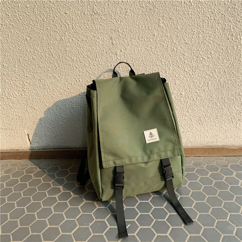 Paili背包双肩包韩版工装男女大容量学生书包简约原宿森系旅行潮