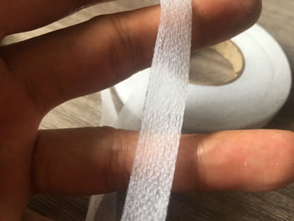 服装辅料不夹丝嵌条 拉条 窄条无纺粘合衬黑白1/0.5cm有胶纸衬