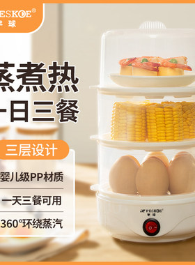 半球蒸蛋器多功能煮蛋器小型蒸蛋羹机神器早餐机1-3格大小容量