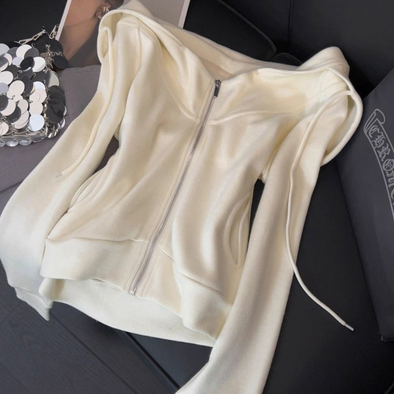 休闲运动风连帽衫女保暖长袖外套