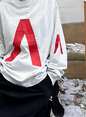 清仓！自主乐队限定风格 ARCHIVE乐队 24倒V印花长袖男女打底长袖