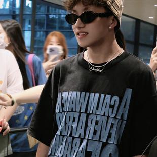 清仓!FAR ARCHIVE TEE重磅洗水做旧印花限定字母标语男女短袖T恤