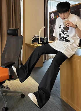 清仓！Capper 春秋同款设计师微喇叭长裤男女微弹休闲百搭西裤