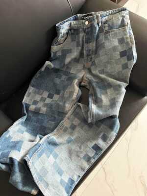 春夏休闲宽松直筒牛仔长裤