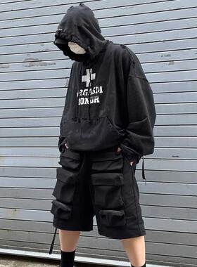 现货 GRAILZ LEARL十字架连帽做旧小众卫衣帽衫vibe风clean fit风