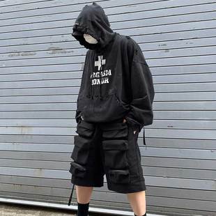 vibe风clean LEARL十字架连帽做旧小众卫衣帽衫 fit风 GRAILZ 现货