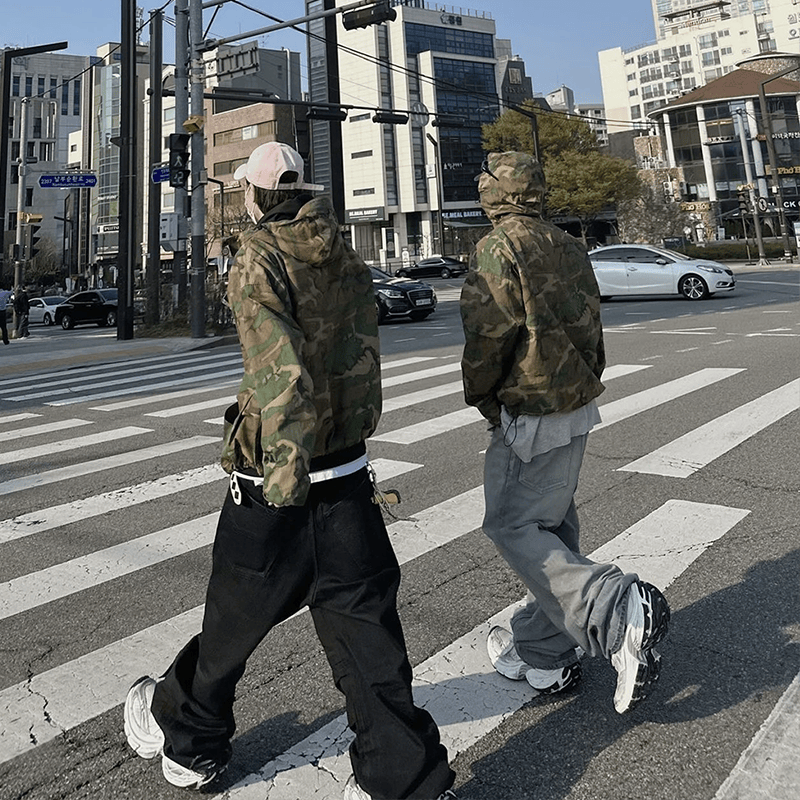 nonnod迷彩军事风冲锋衣