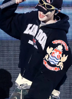 GRAILZ LEARL 25ss 水洗解构拼接连帽刺绣徽章卫衣外套男女情侣款