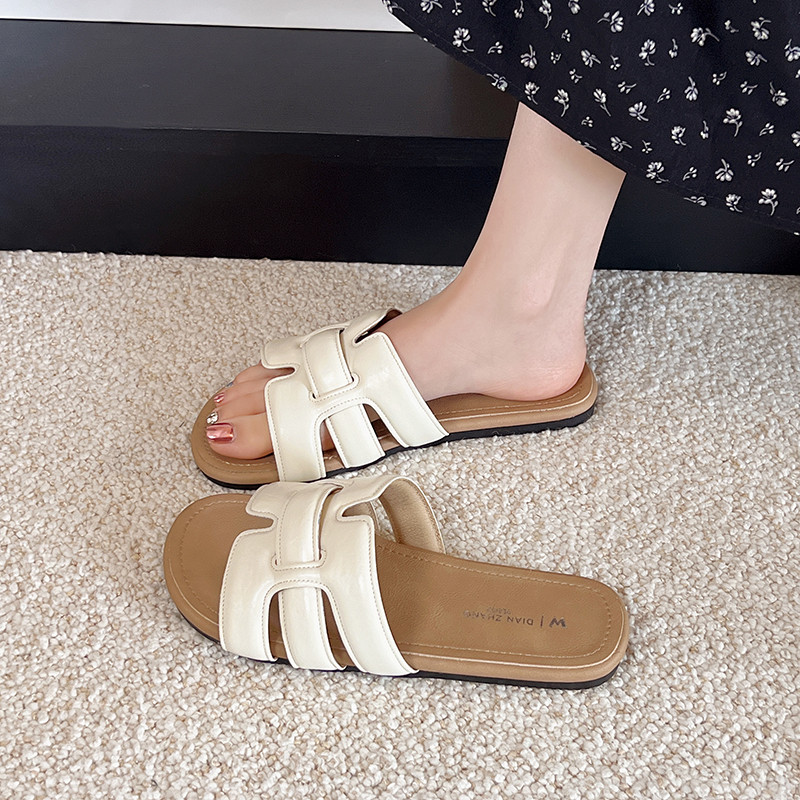 法式软平底凉拖鞋女外穿2025新款海边度假风一字拖配裙子沙滩半拖,女鞋,一字拖,淘宝优惠券,粉丝福利购,淘宝优惠卷