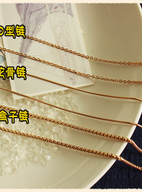 玫瑰金色泰国佛牌长款毛衣链