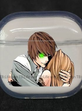 卡通动漫夜神月与海砂耳机套适用Airpodspro3保护壳苹果2无线蓝牙盒3代pro2软4代透明壳