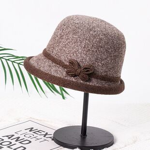 皮卡罗中老年人帽子女新款秋冬季妈妈盆帽老人奶奶老太太时尚礼帽