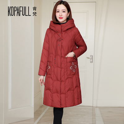 高端品牌加厚羽绒服女中长款