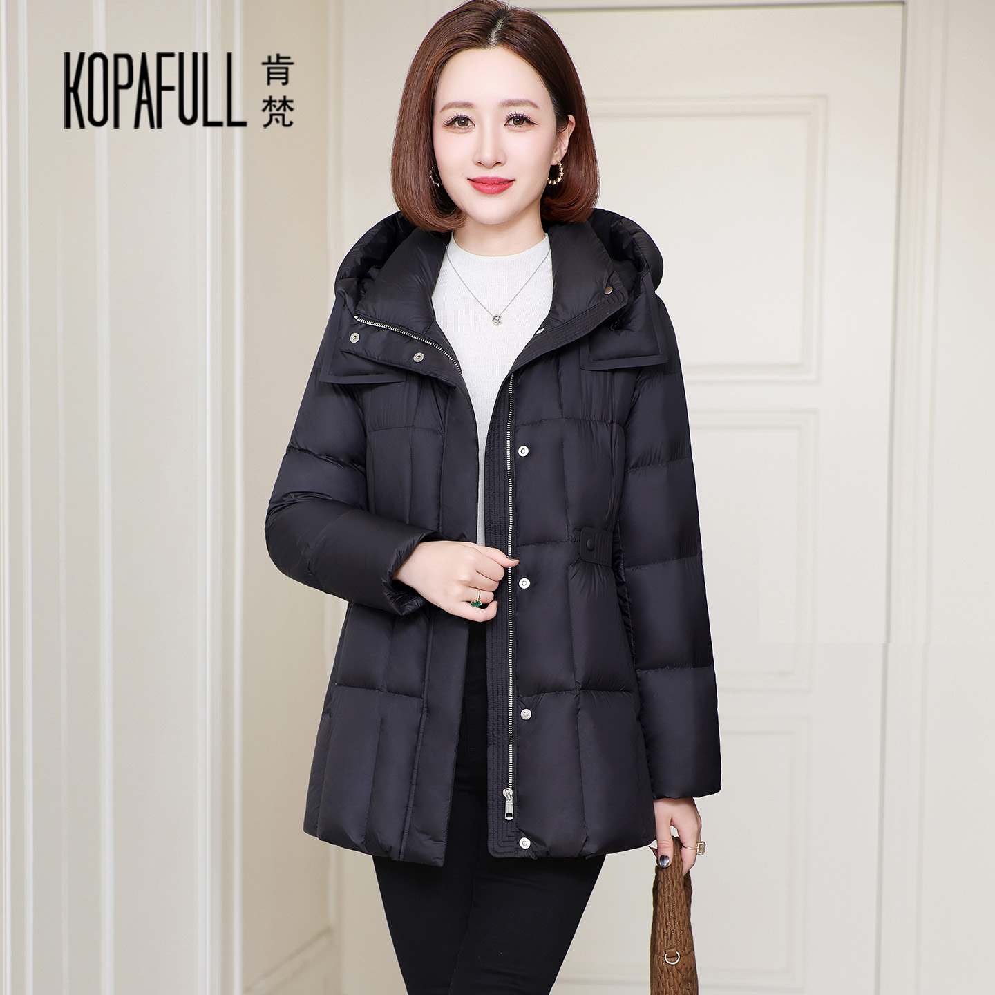 2025冬品牌加厚羽绒服女中长款