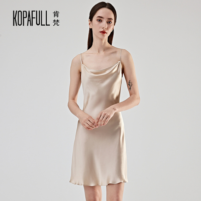 2025夏重磅真丝吊带连衣裙女