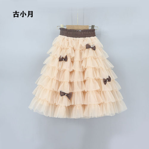 女童蛋糕裙网纱甜美半身裙