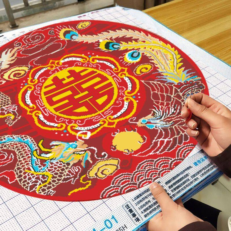 龙凤呈祥百喜图十字绣2026新款