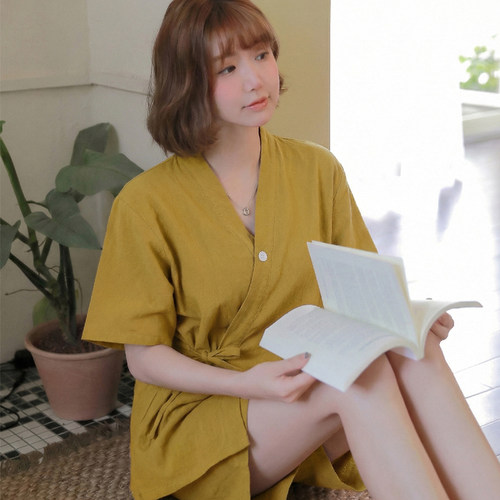 高档纯棉桑拿汗蒸服男女套装