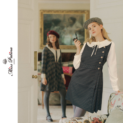 MP复古学院风侧背心裙