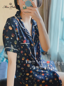 MP英伦原创复古设计 人棉舒适气球短袖睡裙连衣裙女款夏