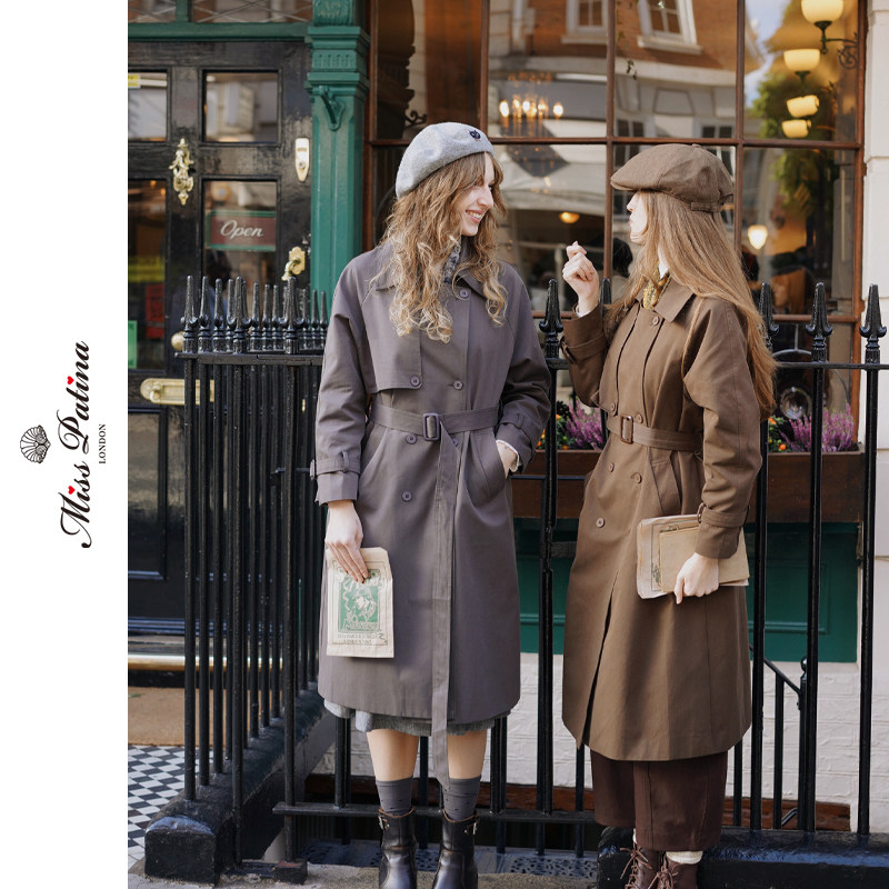 MP英伦复古 绅士猫全棉风衣通勤百搭赠送丝巾 秋季新款,女装/女士精品,风衣,淘宝优惠券,粉丝福利购,淘宝优惠卷