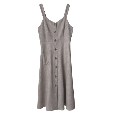 文艺蝴蝶结修身显瘦吊带连衣裙