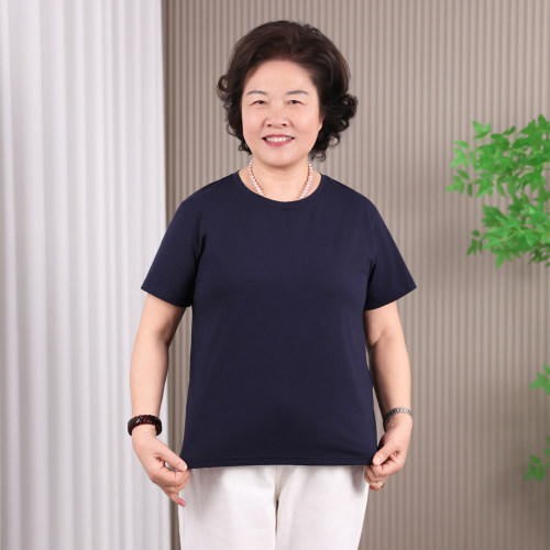 中老年妈妈夏季纯棉内搭打底衫