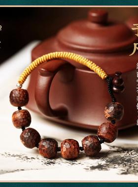 海南黄花梨锤目纹手串