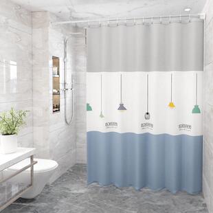 The bathroom shower curtain checkered PEVA Environmental