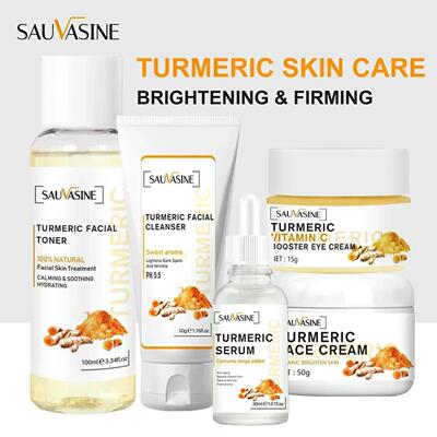 Turmeric Face Skin Care Set Facial Products Kits Anti Acne L