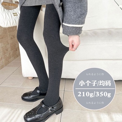 小个子打底裤女外穿2025新款春秋冬季150黑色加绒压力瘦腿连裤袜