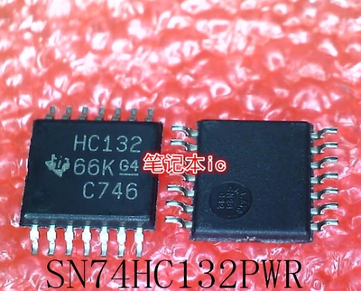 SN74HC132PWR     74HC132PW     丝印:HC132   TSSOP14    新的