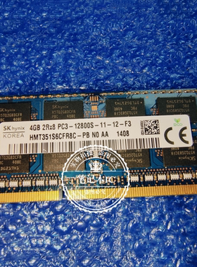 4GB 2RX8 PC3-12800S 1600 1.5V  HMT351S6CFR8C-PB 笔记本内存