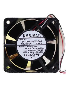 正品 2410ML-04W-B60/B69 6025 12V 0.40A 6CM双滚珠轴流风扇NMB