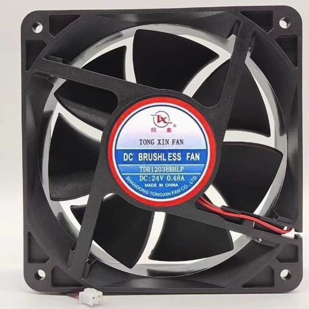 同鑫TDR12038HLP DC24v 0.48a 变频器12cm 机柜电焊机大风量风扇
