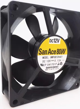 9WP0812H401 日本三洋8025 IP68风扇12V 0.13A San Cooler 80W