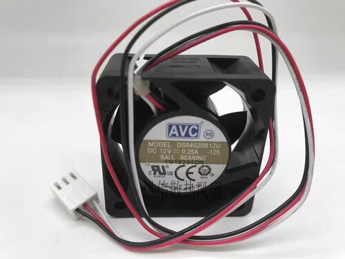 原装AVC DS04020B12U 4020 DC12V 0.25A 3线40*20MM 散热风扇