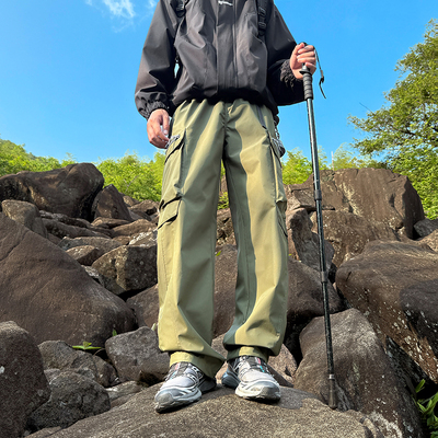 izexx 绿标-山系户外 美式复古工装休闲裤轻熟风伞兵战术冲锋裤