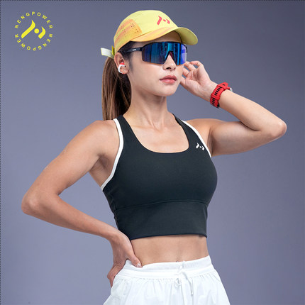 新款女士细肩带美背运动Bra跑步运动适配舒适速干透气