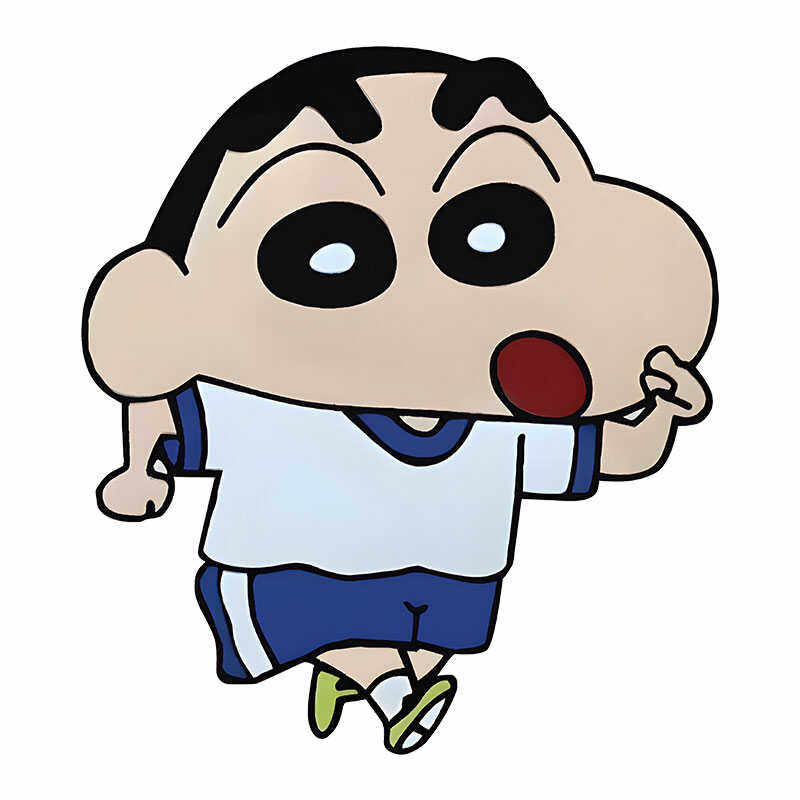 卡通蜡笔小新跑步图案贴纸衣服上衣裤子动漫人物印图烫画贴杯垫贴